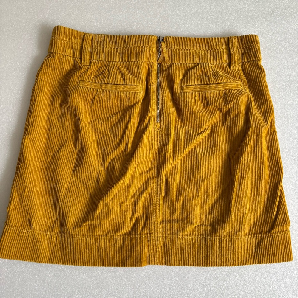 Ann Taylor Loft Yellow Corduroy Skirt Size 4 - Picture 2 of 10